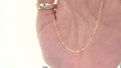 14Kt Bolitas Tres Tonos Cadena 16-18"