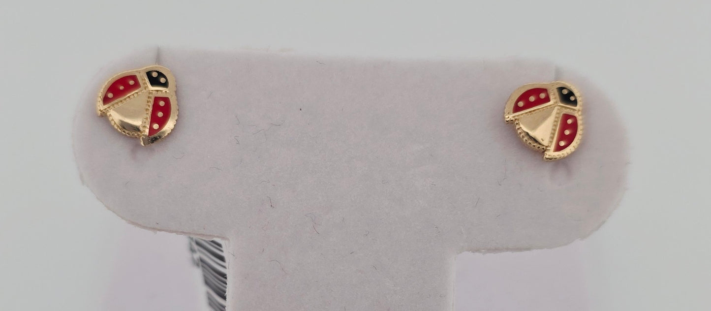 Aretes 14K LADYGUGS PEQUENOS
