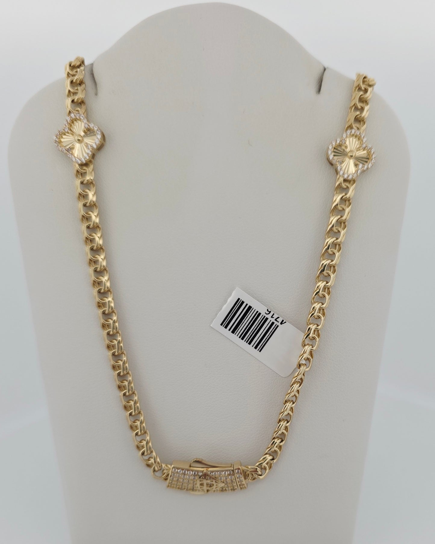 Cadenas con Diseño 10K CLOVER DORADA Y ZC