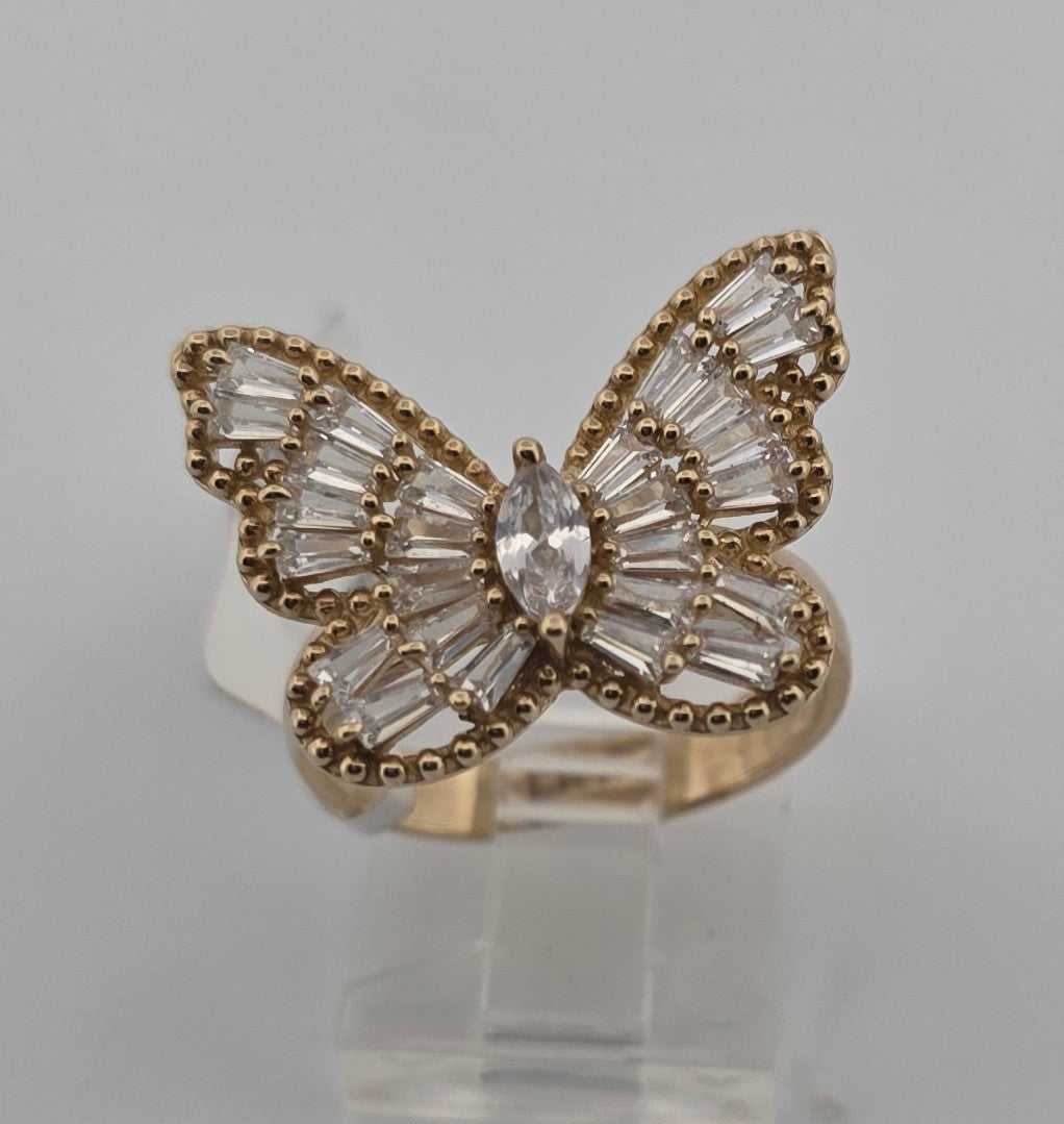 ANILLO 10K MARIPOSA ZC