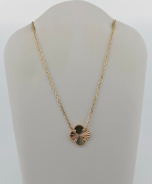 Cadenas con Diseño 14K CLOVER 1 FLOR DORADA