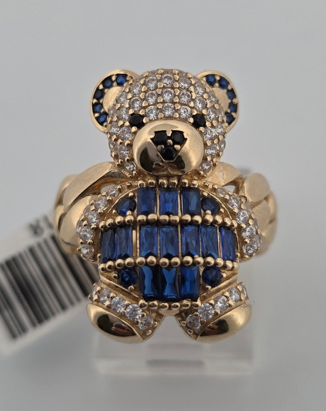 ANILLO DE OSO Y PIEDRA AZUL AN00000487MU