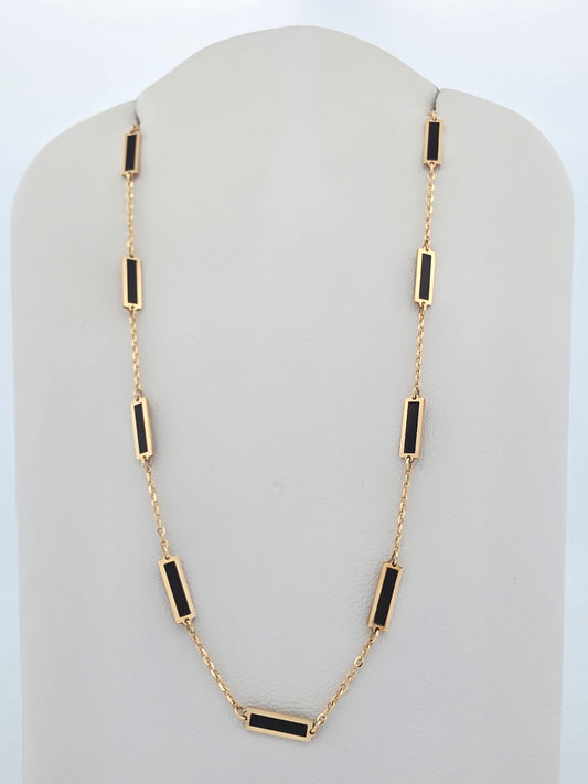 Real Onyx Bars Necklace RE00000653GA