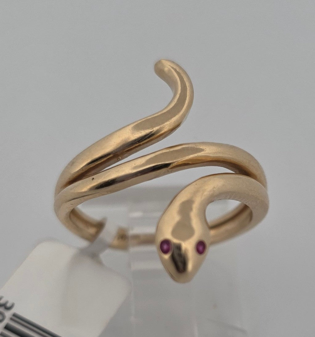 ANILLO serpiente con zc rosada