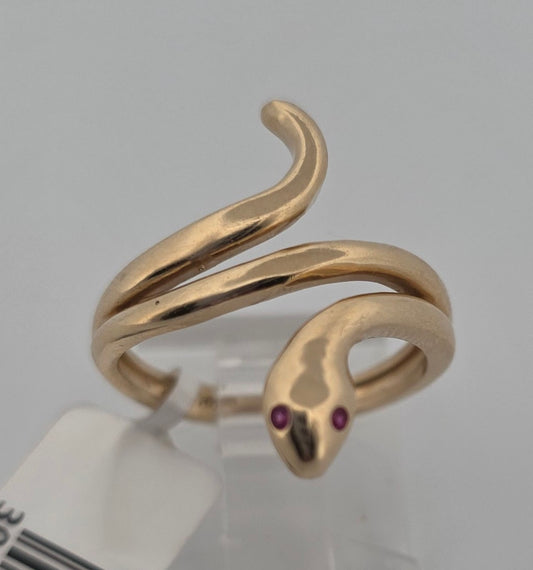 ANILLO serpiente con zc rosada