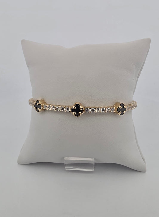 MANILLA 14K Weight 10.1 CON CLOVER NEGROS