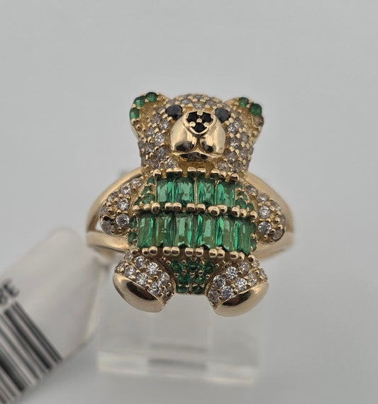 ANILLO 10K OSO VERDE