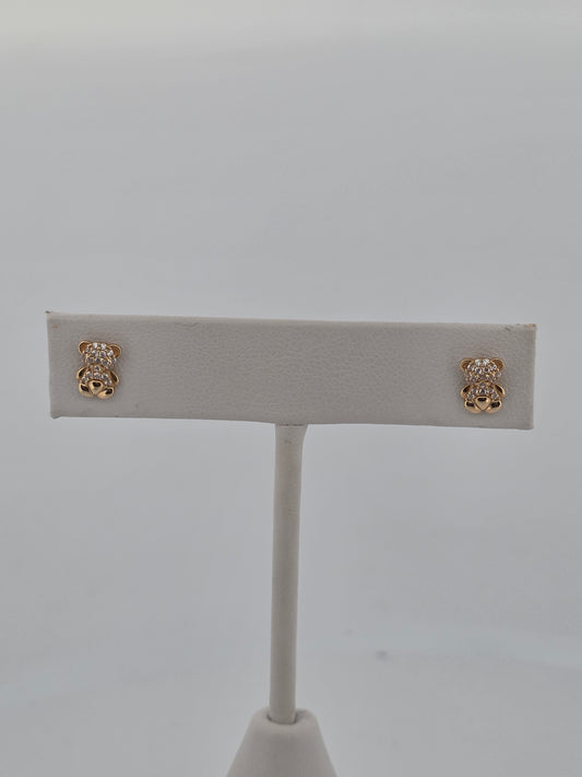 MP CZ Super Small Teddy Bear Earring MP000001611BE