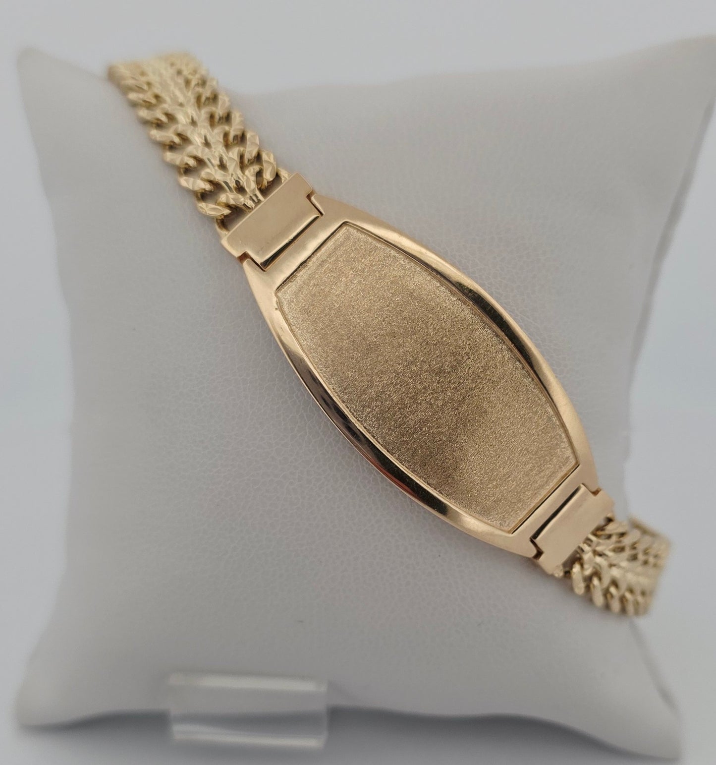 Pulceras 14K TEJIDA CON PLACA