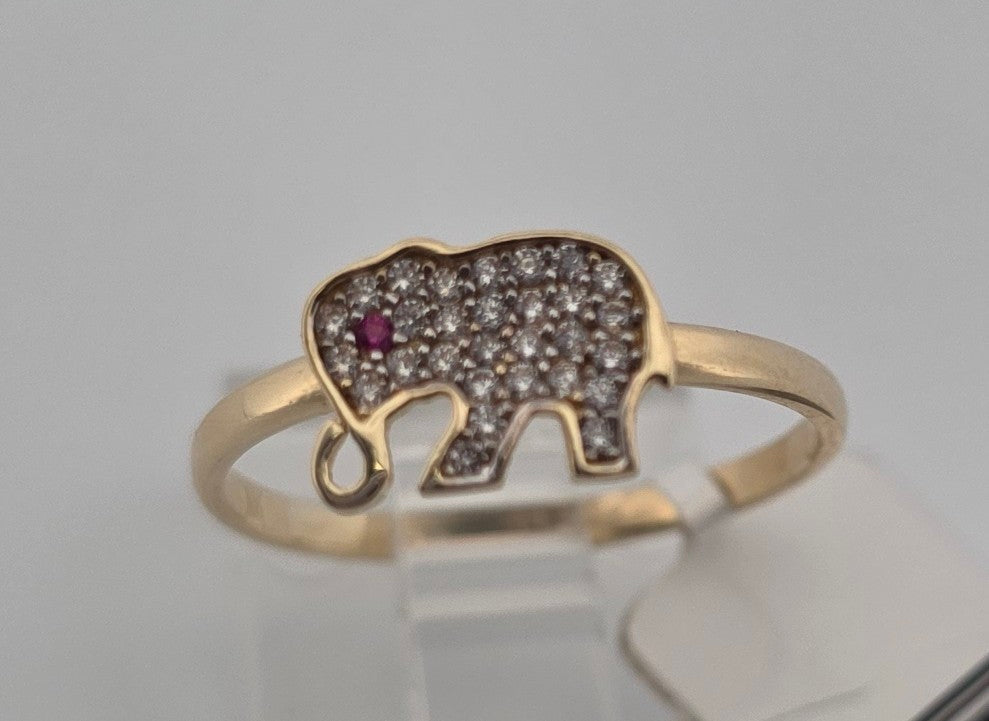 ANILLO 14K Size #7- ELEFANTE DE ZC