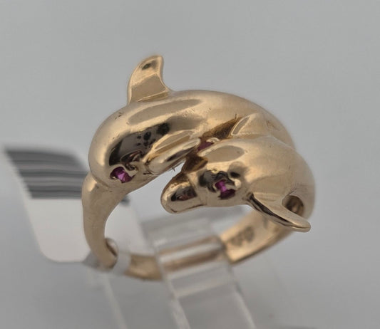 ANILLO 14K Size #7 DOLPHIN