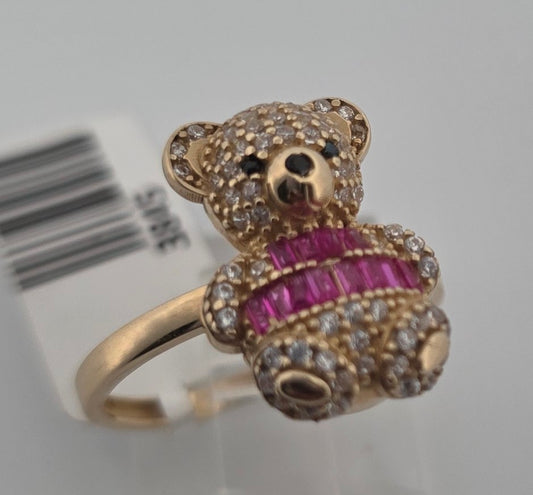 ANILLO 14K OSO ROJO
