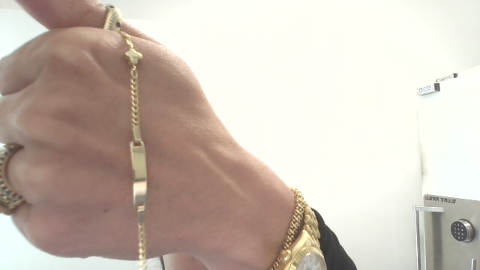 14k Baby ID Mariposa con 1 Cz